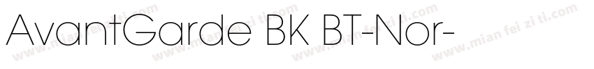 AvantGarde BK BT-Nor字体转换